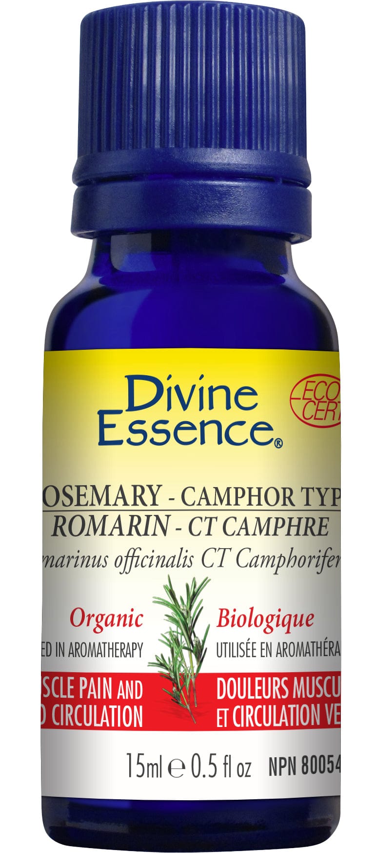DIVINE ESSENCE Suppléments Huile essentielle romarin et camphre bio 15ml
