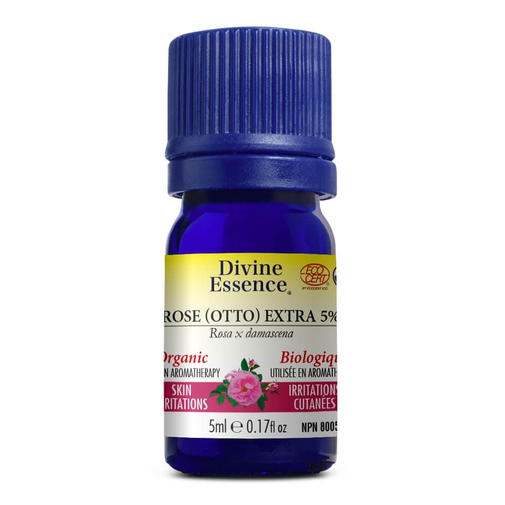 DIVINE ESSENCE Suppléments Huile essentielle rose extra 5% Otto bio 5ml