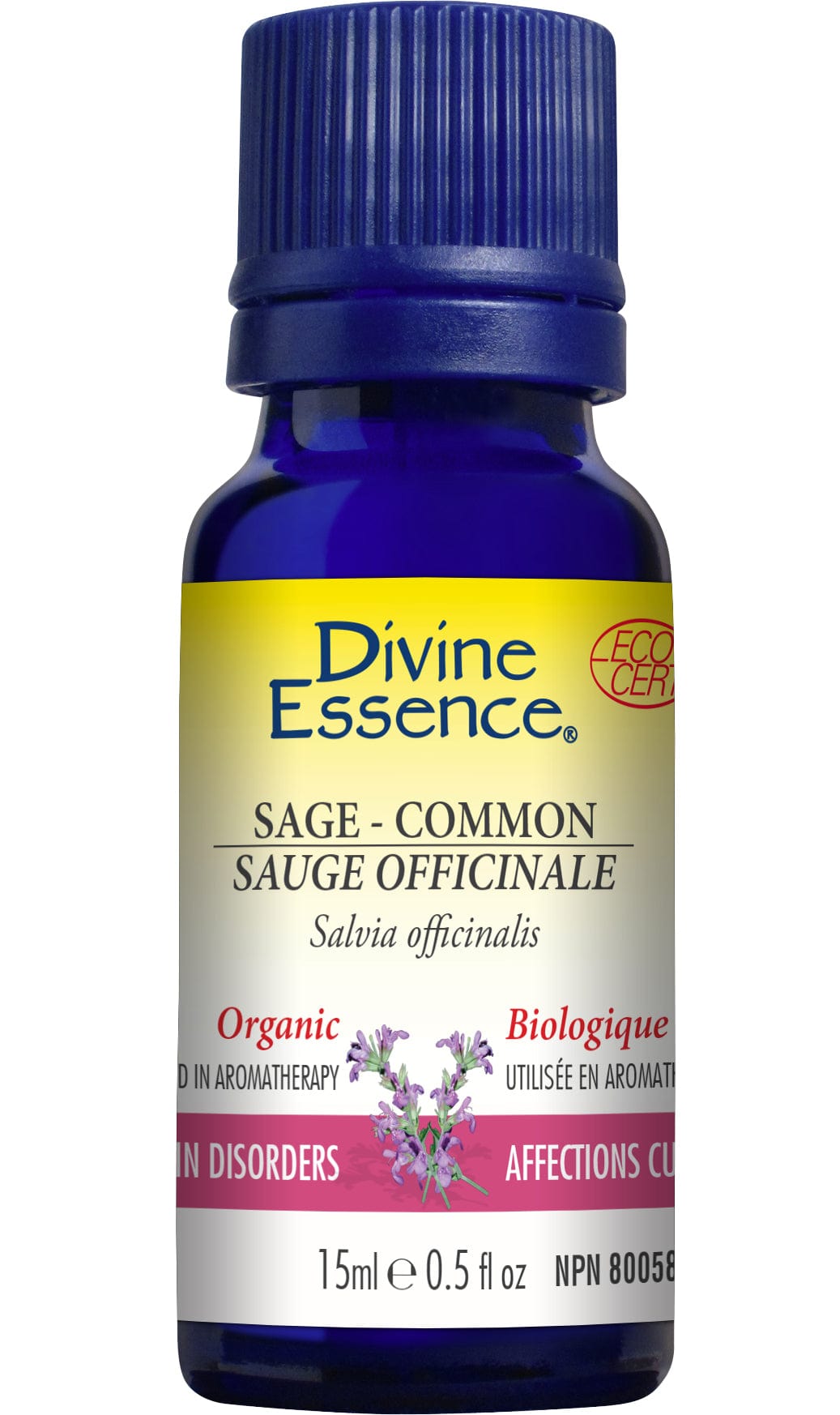 DIVINE ESSENCE Suppléments Huile essentielle sauge officinale bio 15ml