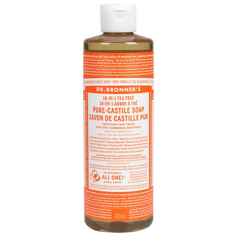 DR.BRONNER'S Épicerie Savon castille pur arbre à thé 473ml
