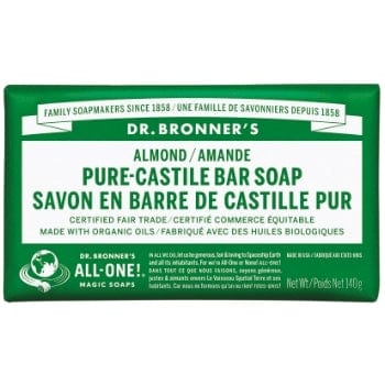 DR.BRONNER'S Soins & beauté Savon en barre de castille pur amande 140g