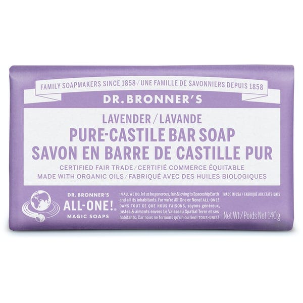 DR.BRONNER'S Soins & beauté Savon en barre de castille pur lavande 140g