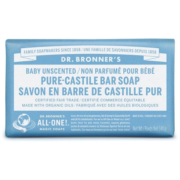 DR.BRONNER'S Soins & beauté Savon en barre de castille pur non-parfumé pour bébé140g
