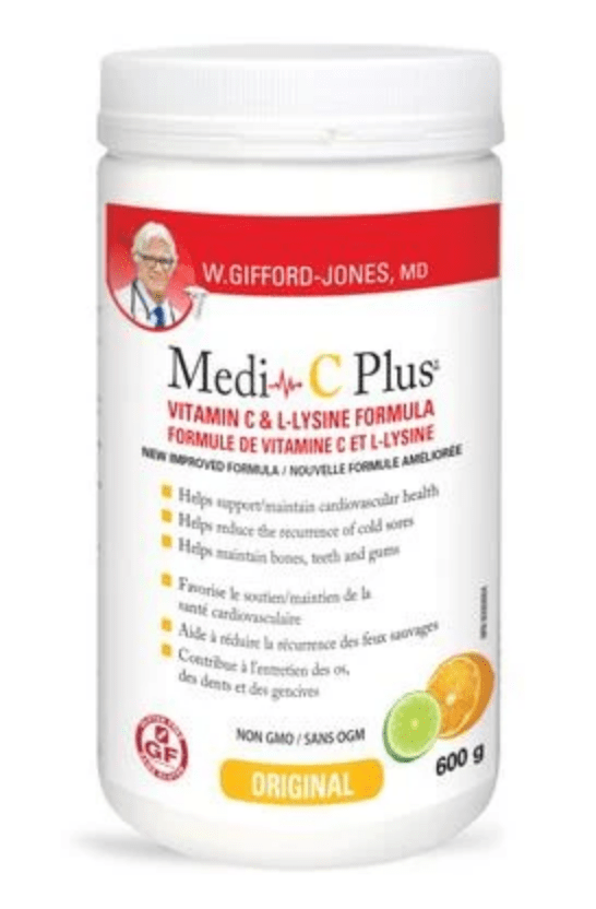 DR.GIFFORD-JONES Suppléments Medi-c plus (vitamine  c et l- lysine) (agrumes) 600g