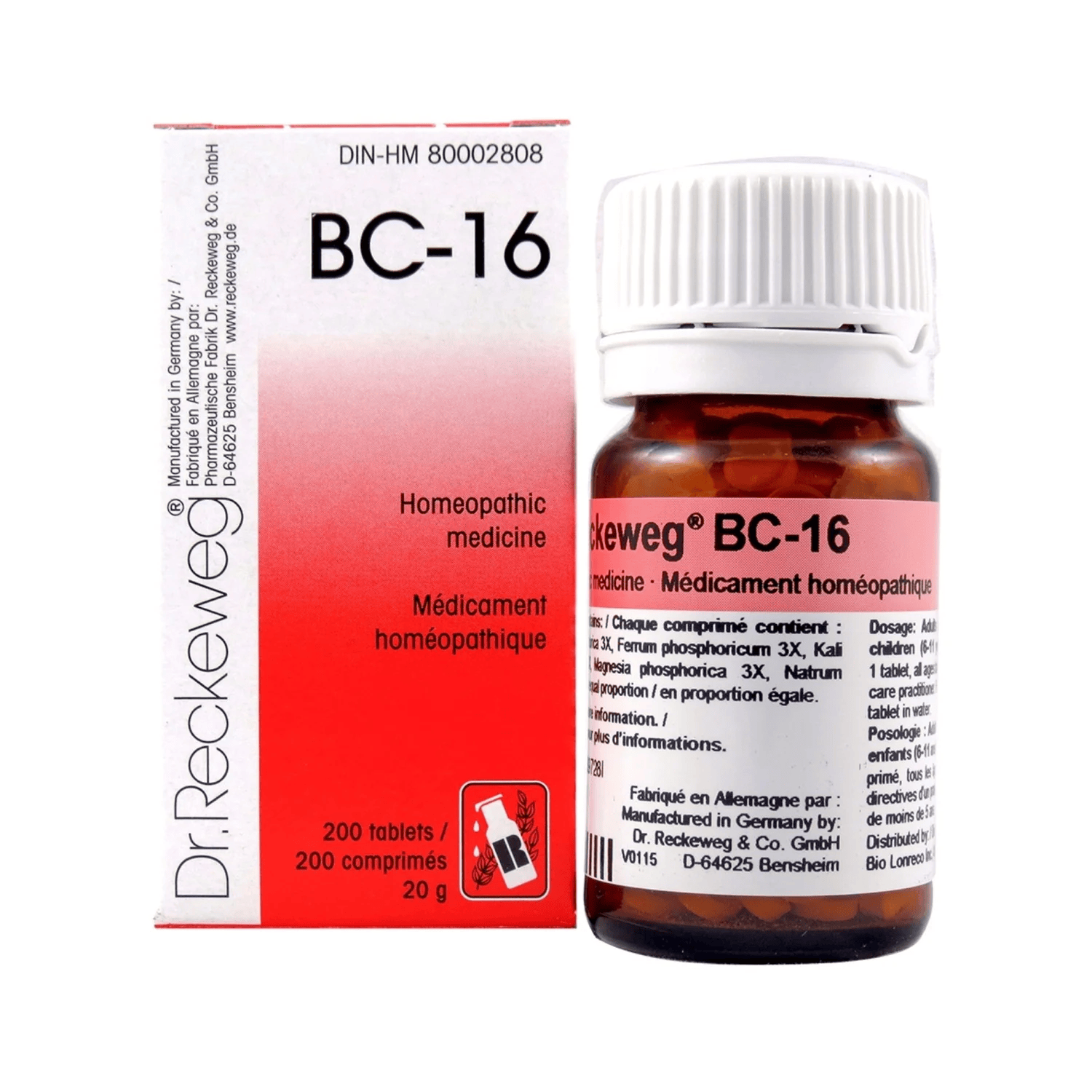 DR.RECKEWEG Suppléments BC-16 200comp