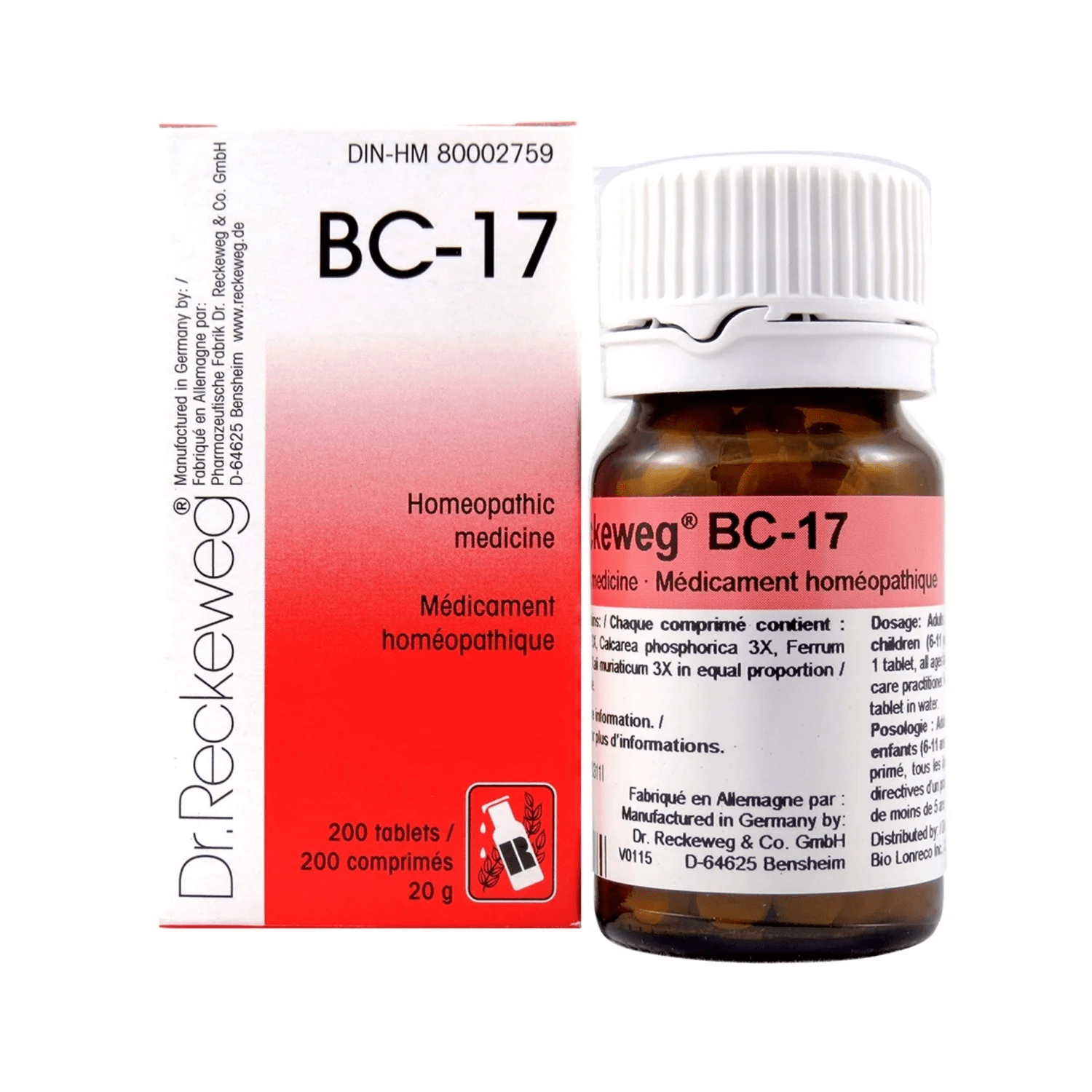 DR.RECKEWEG Suppléments BC-17 200comp