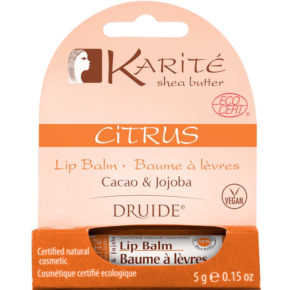 DRUIDE Soins & beauté Baume à lèvres karité et citron 5g