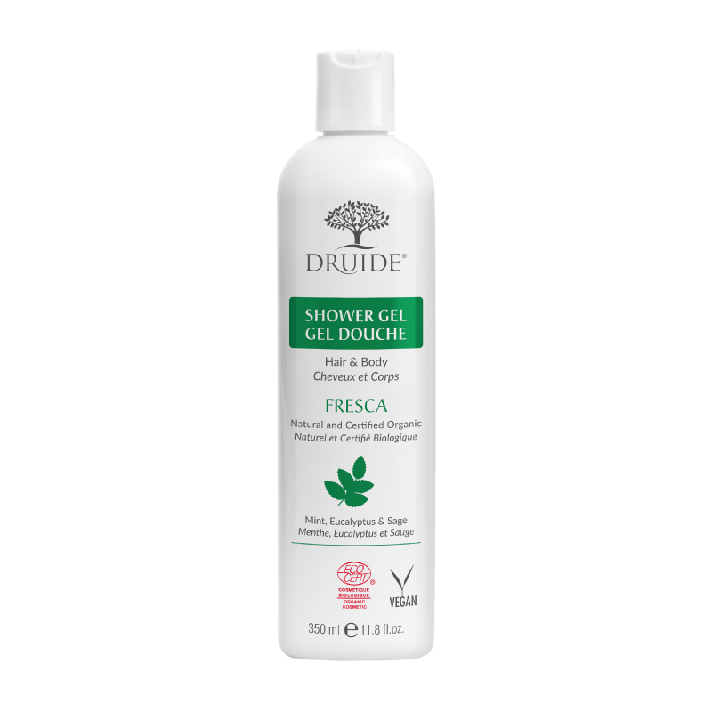 DRUIDE Soins & beauté Gel douche corps et cheveux rafraîchissant bio  350ml