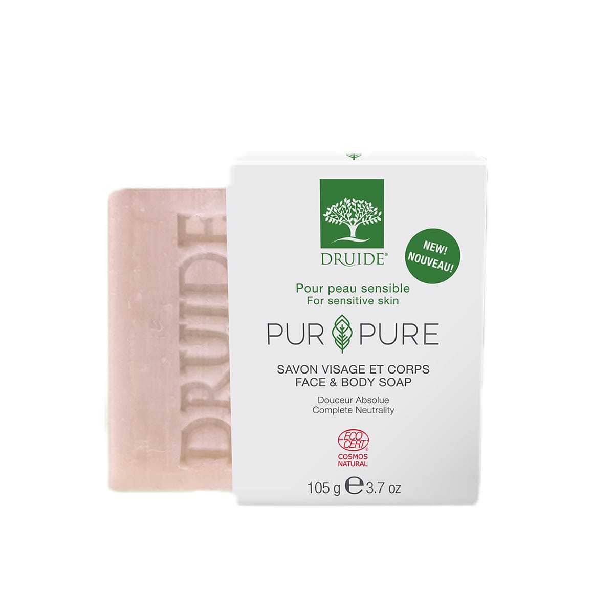 DRUIDE Soins & beauté Savon visage et corps Pur Pure 105g