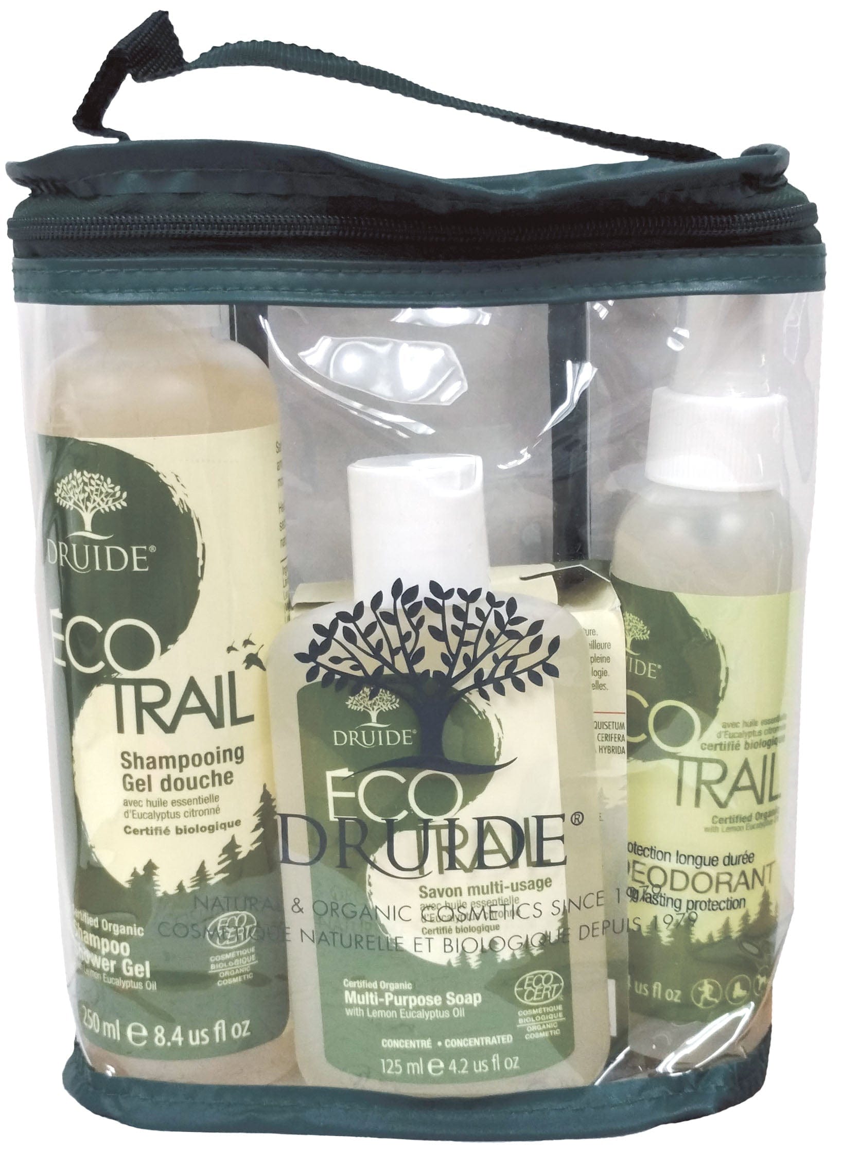 DRUIDE Soins & beauté Trousse plein air bio (savon / gel douche / déodorant / savon multi-usage) kit