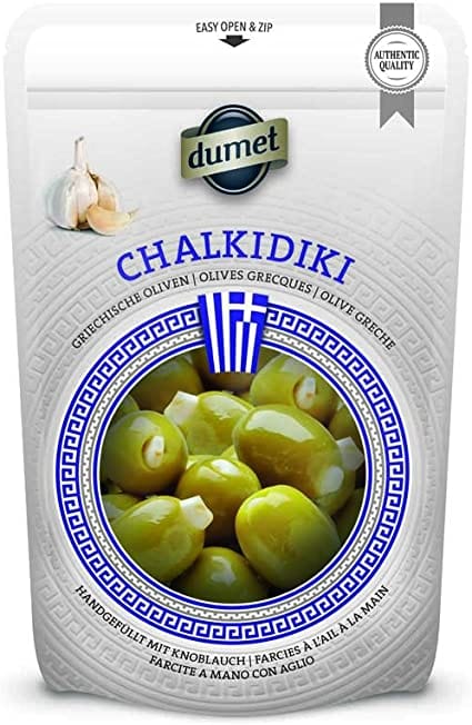 DUMET Épicerie Olives chalkidiki farcies à l'ail 375ml