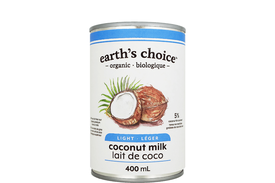 EARTH'S CHOICE Épicerie Lait coco léger bio 400ml