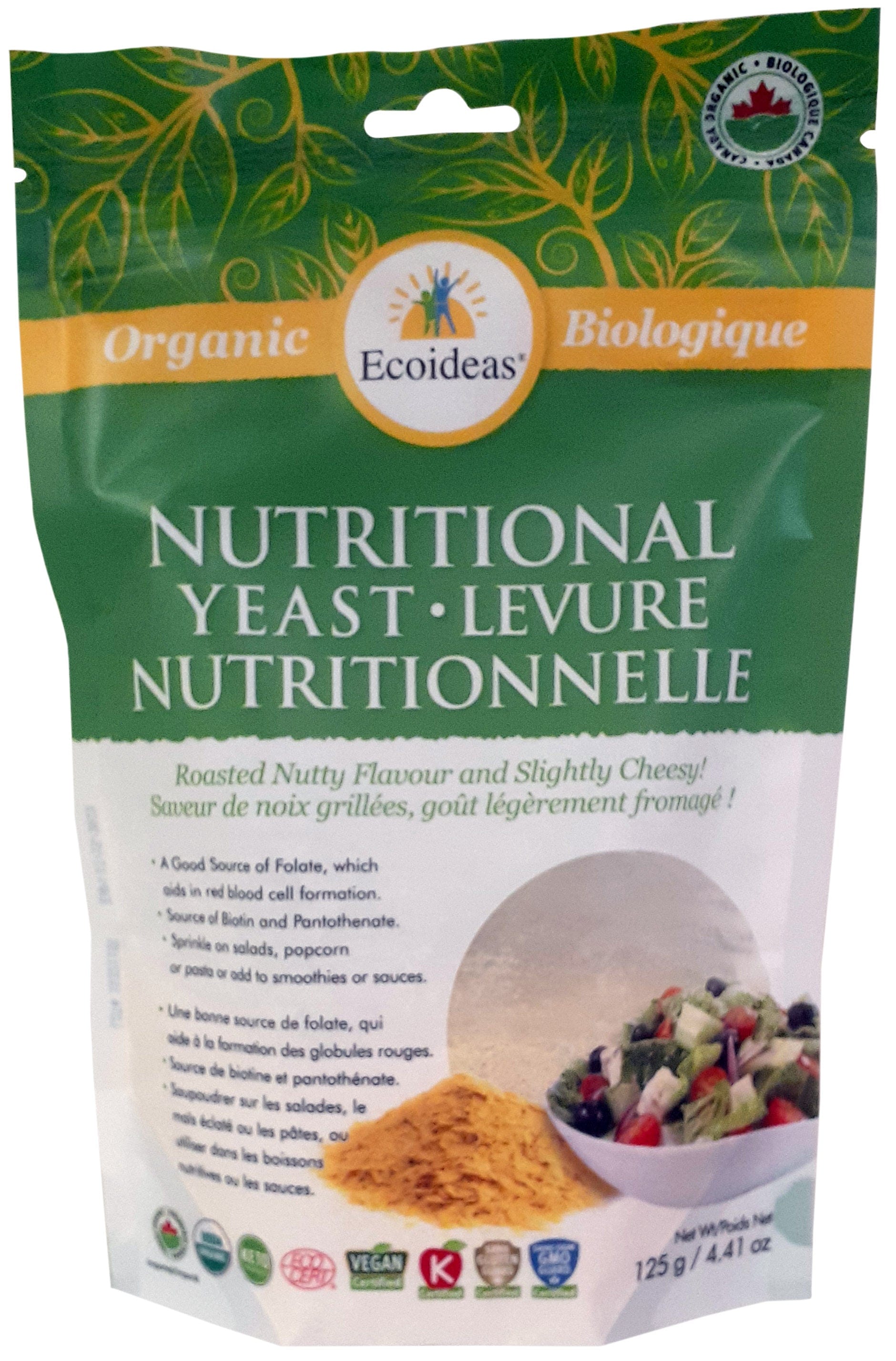 ECOIDEAS Épicerie Levure nutritionnelle bio 125g