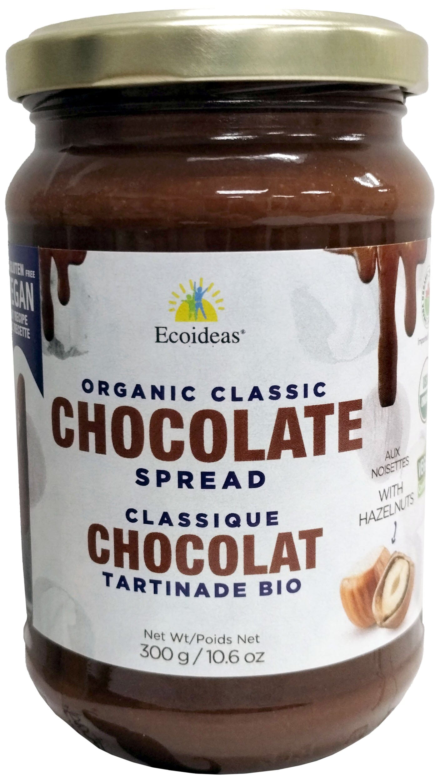 ECOIDEAS Épicerie Tartinade chocolat classique bio 300g