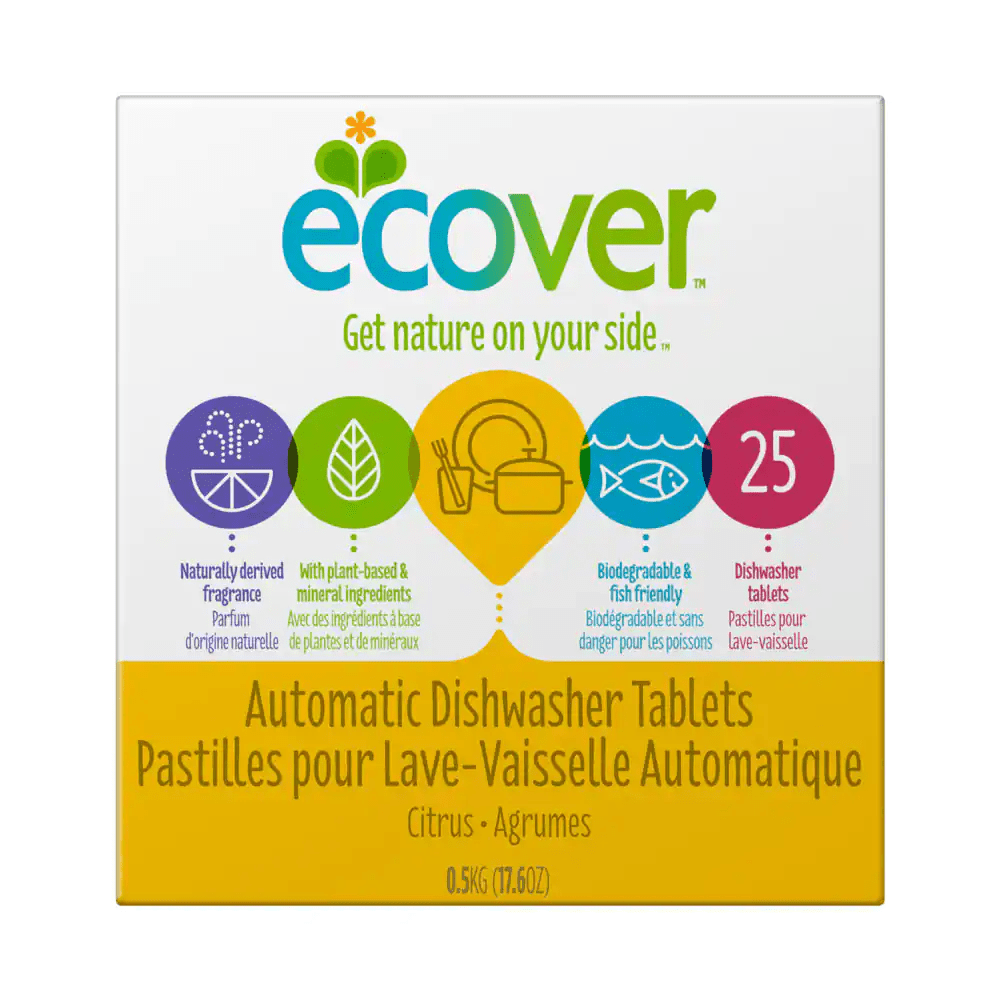 ECOVER Épicerie Pastilles lave-vaiselle aux agrumes 25un