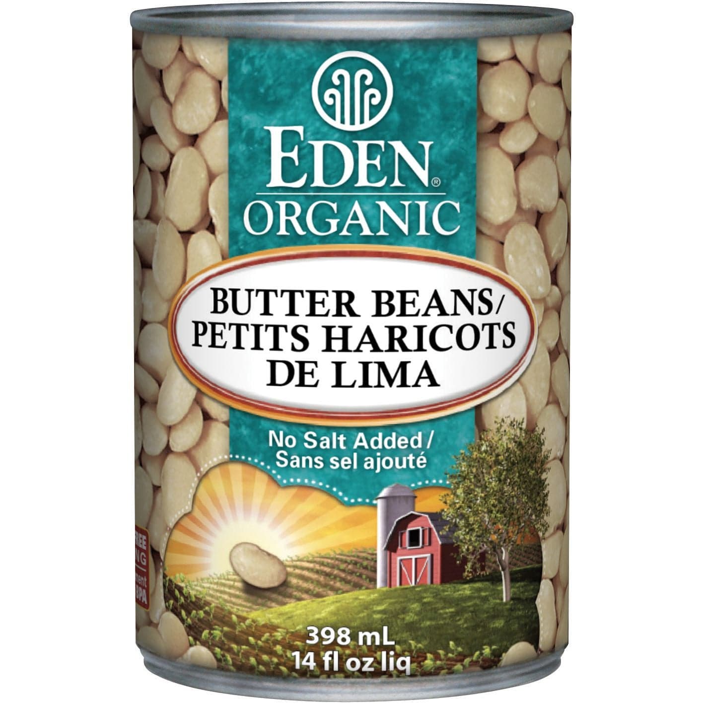EDEN ORGANIC Épicerie Petits haricots lima 398ml