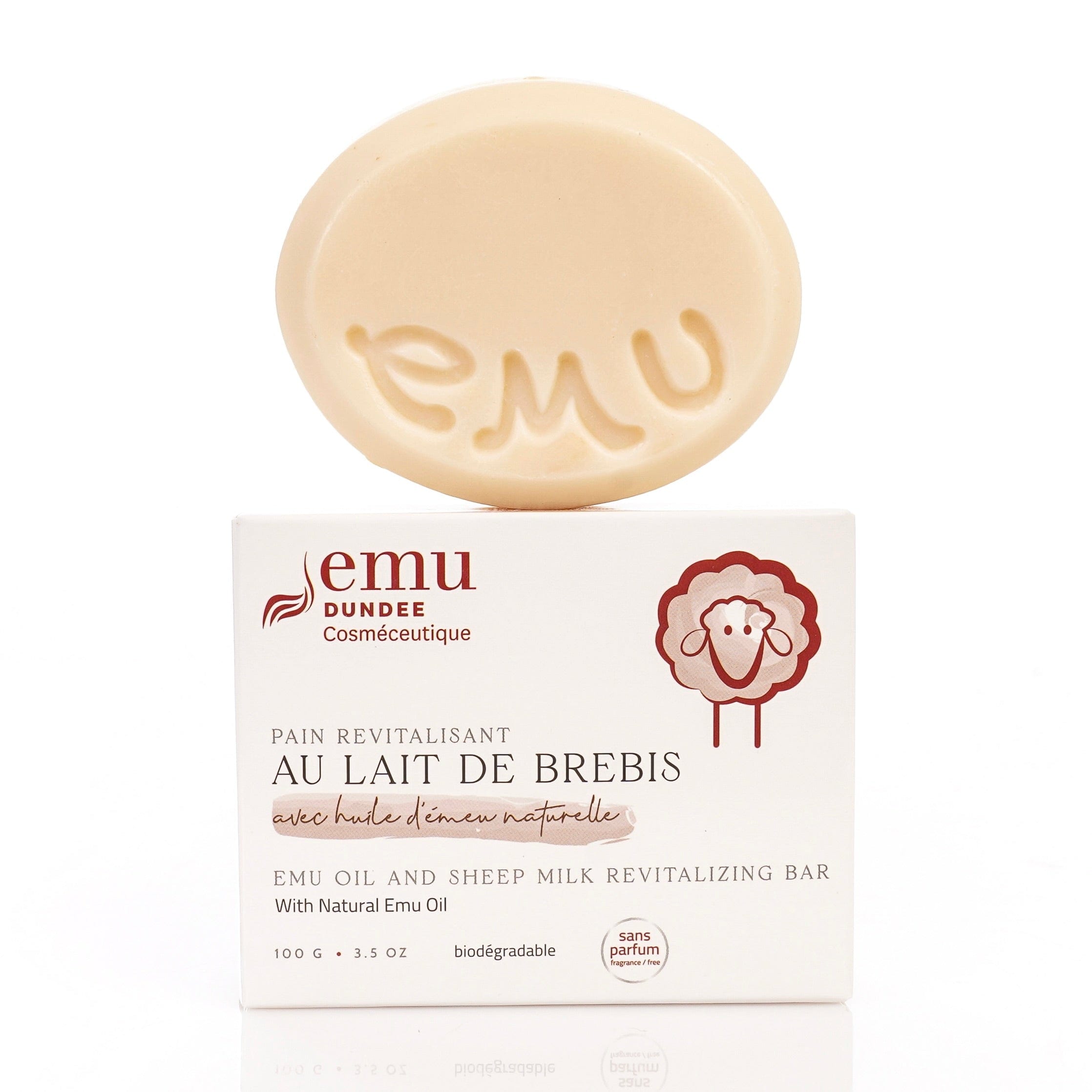 EMU DUNDEE Soins & beauté Pain savon emeu / lait brebis 100g