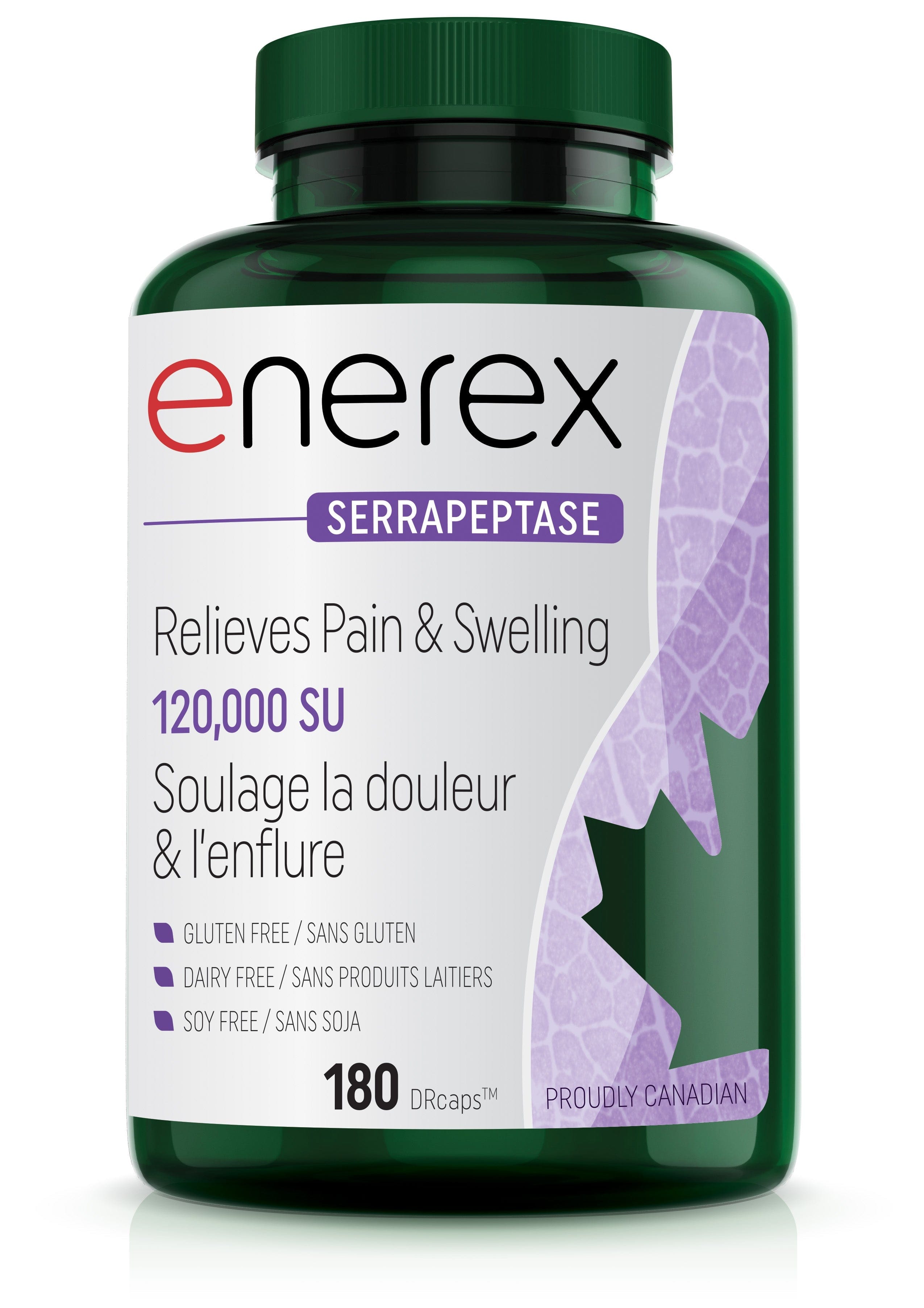 ENEREX Suppléments Serrapeptase 120 000 su 180caps