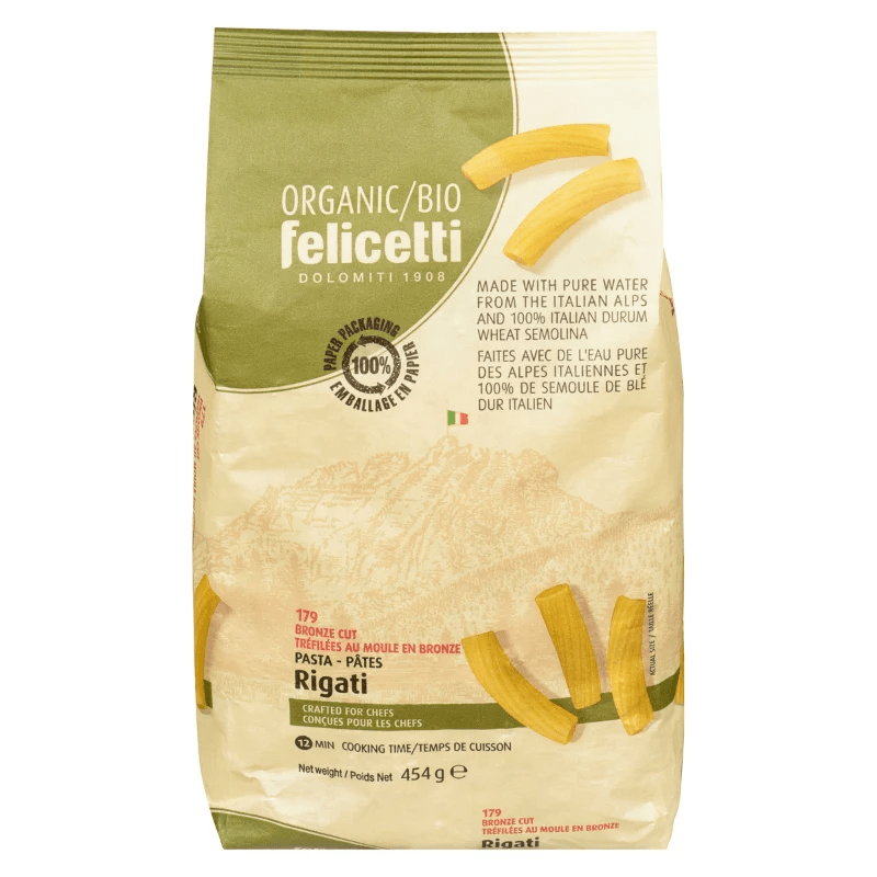 FELICETTI Épicerie Pâtes rigati bio 454g