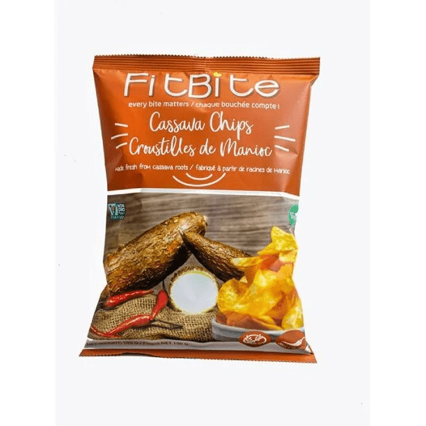 FITBITE Épicerie Croustilles de manioc au chili 100g