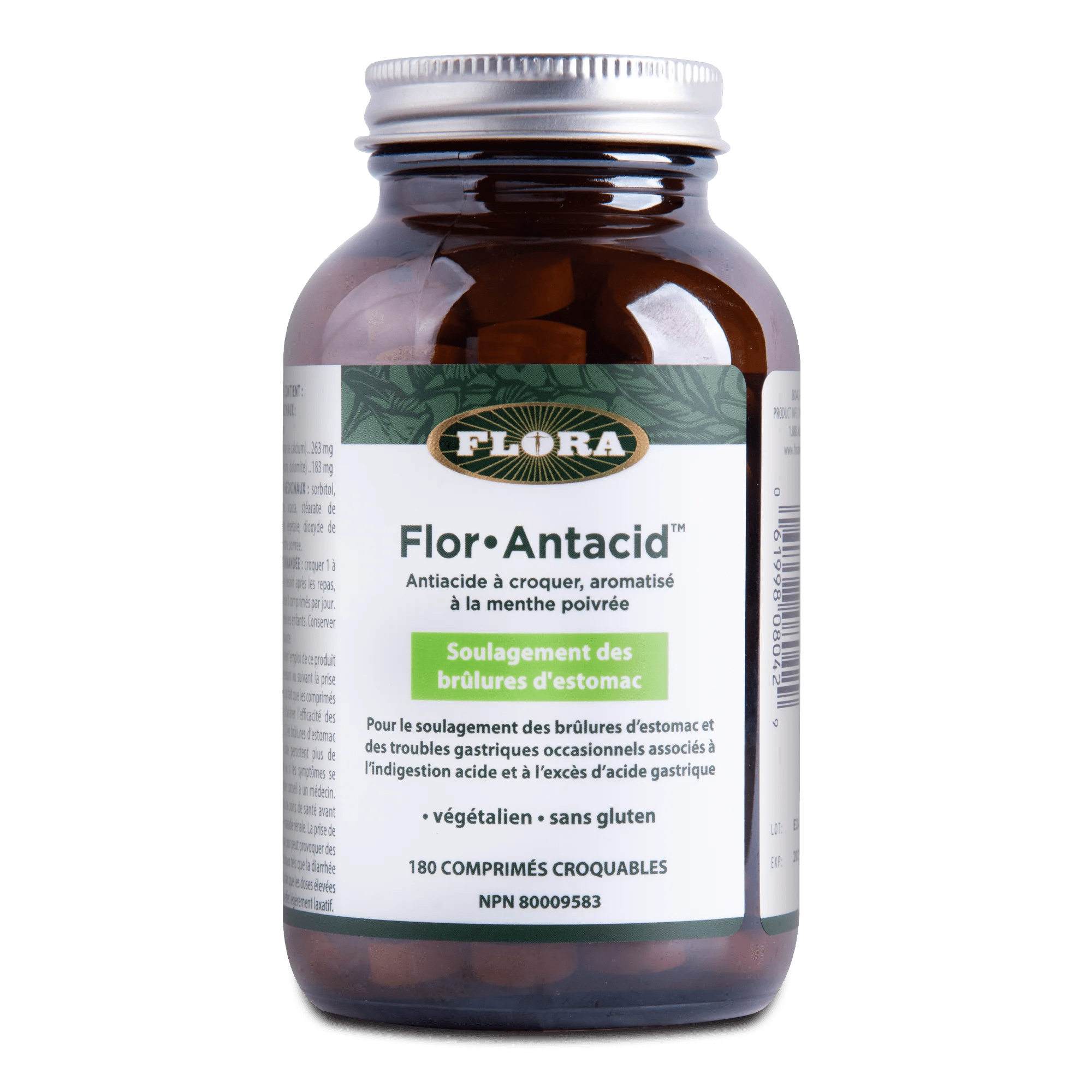 FLORA Suppléments Antacid (à croquer) 180comp