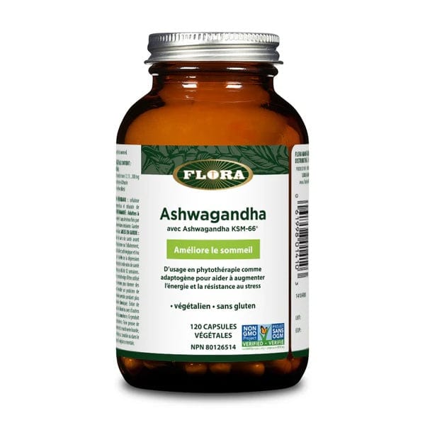 FLORA Suppléments Ashwagandha KSM-66 120vcaps