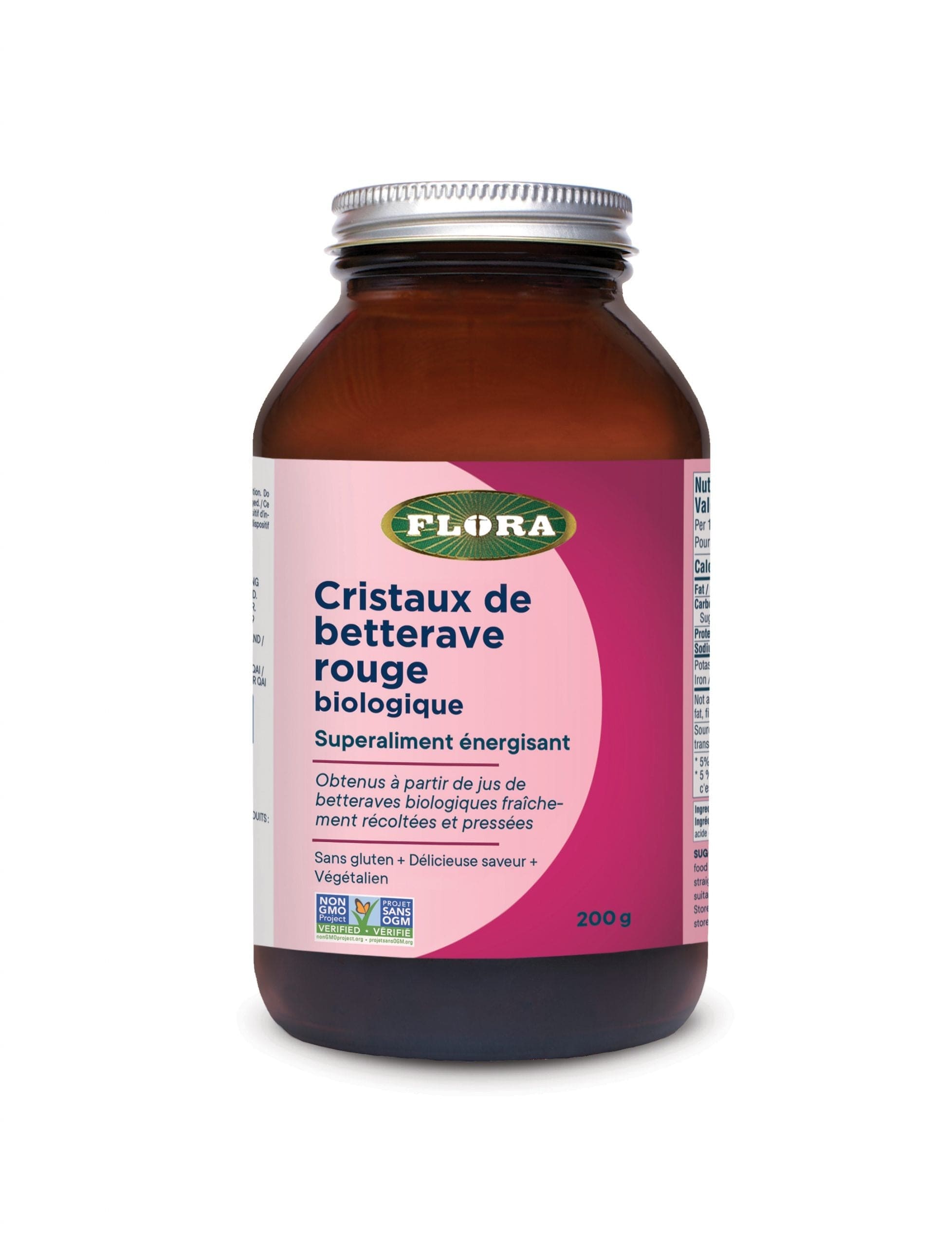 FLORA Suppléments Cristaux de betterave rouge bio 200g