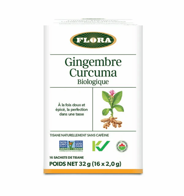 FLORA Suppléments Gingembre et curcuma bio  16s