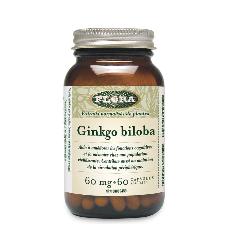 FLORA Suppléments Ginkgo biloba 60mg 60caps