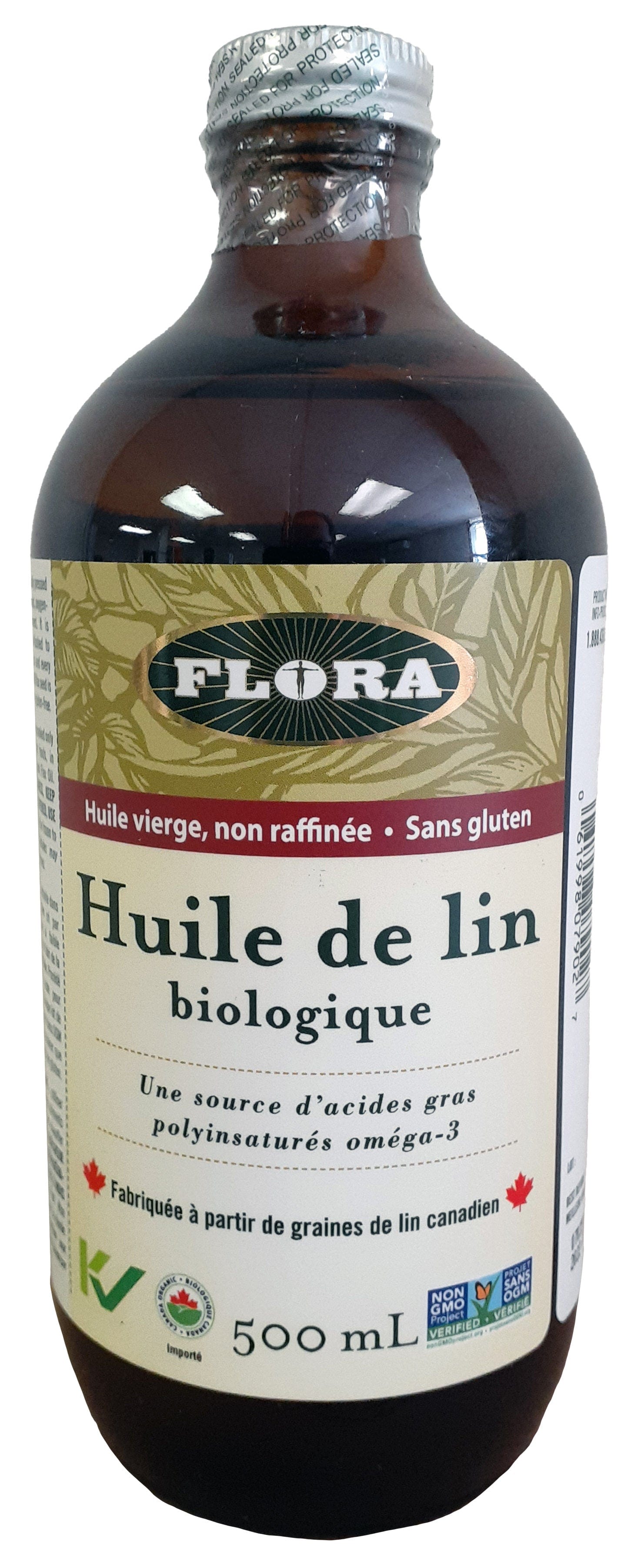 FLORA Suppléments Huile de lin bio (sans OGM) 500ml