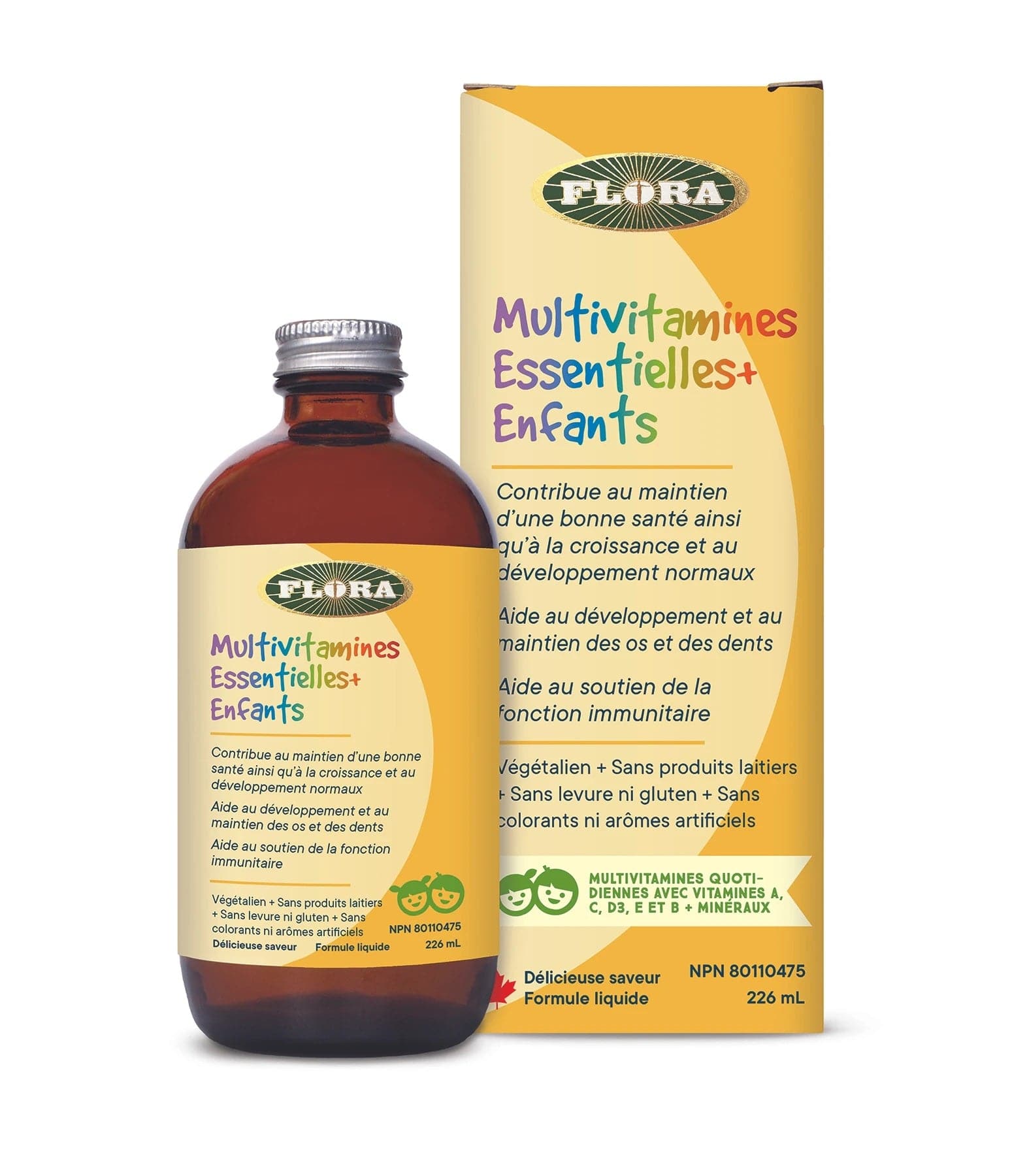 FLORA Suppléments Multivitamines essentielles + (enfants) 226ml