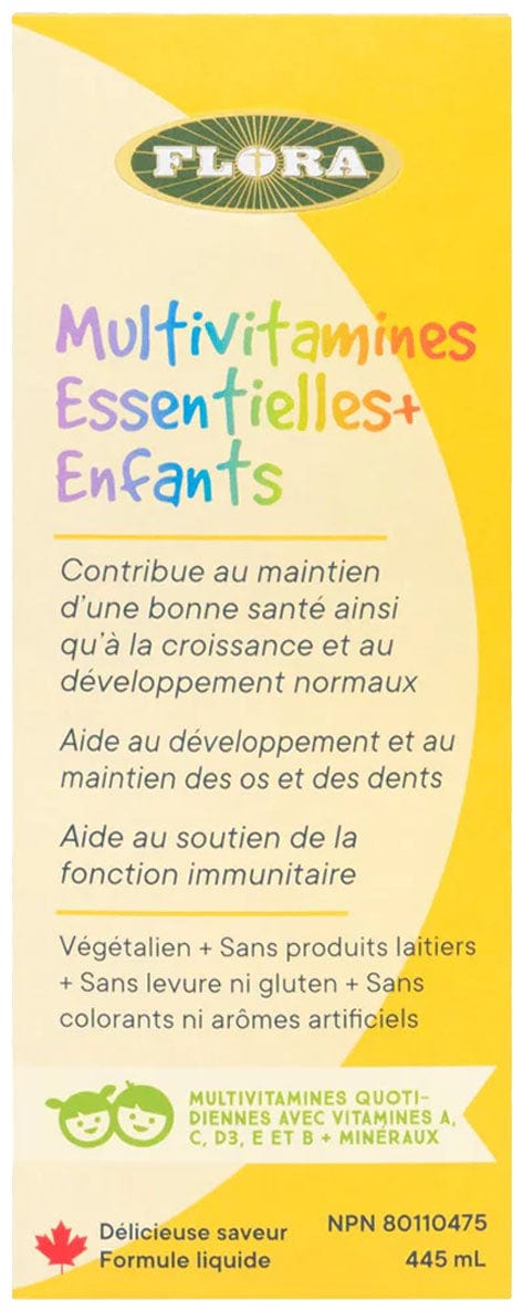 FLORA Suppléments Multivitamines essentielles + pour enfants 445ml
