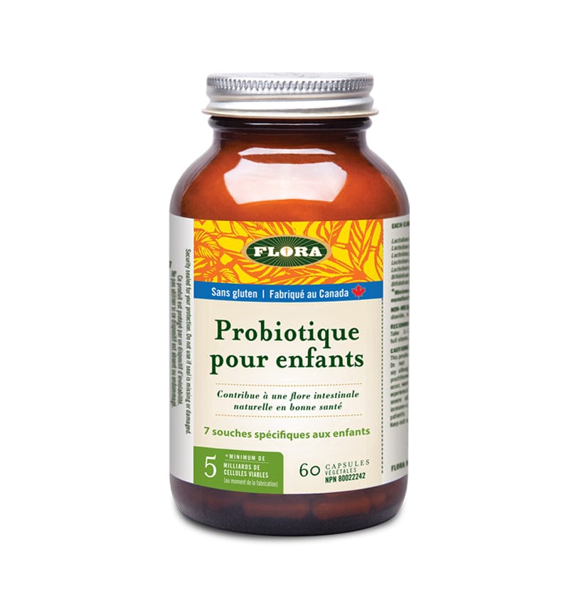 FLORA Suppléments Probiotiques pour enfants 60caps
