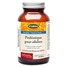 FLORA Suppléments Probiotiques super adultes 120caps