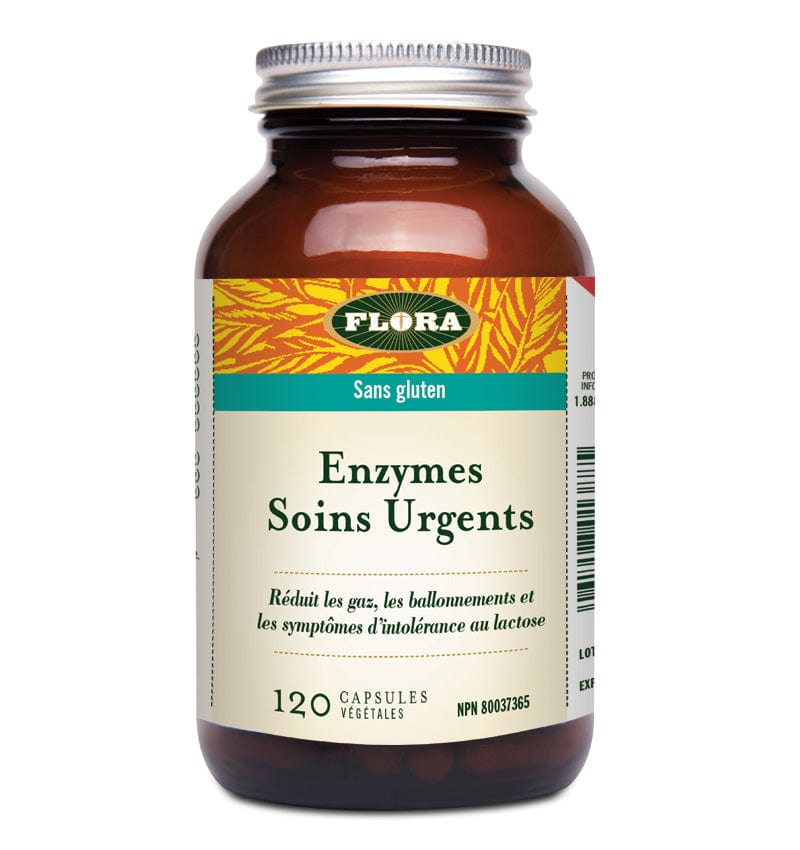 FLORA Suppléments Soins urgents (enzymes digestives suprêmes) 120caps