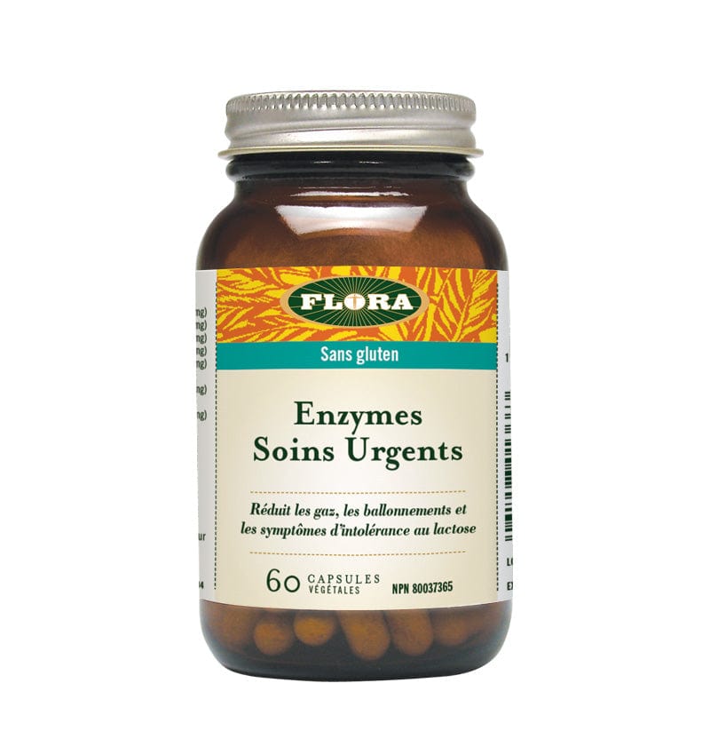 FLORA Suppléments Soins urgents (enzymes digestives suprêmes) 60vcaps