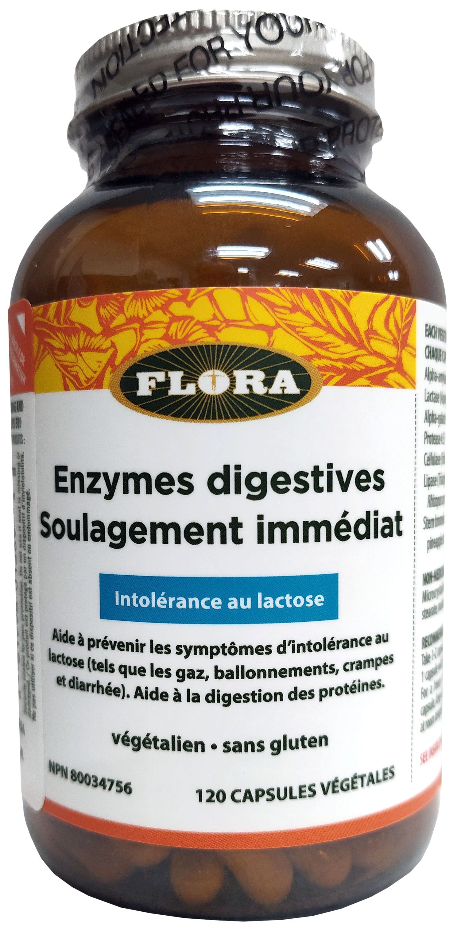 FLORA Suppléments Soulagement immediat (ancien enzymes digestifs suprêmes) 120vcaps