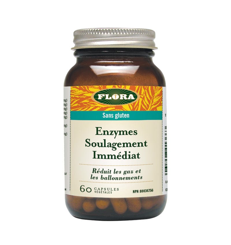 FLORA Suppléments Soulagement immédiat (ancien enzymes digestifs suprêmes) 60vcaps
