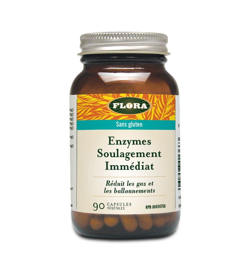 FLORA Suppléments Soulagement immédiat (ancien enzymes digestifs suprêmes) 90vcaps