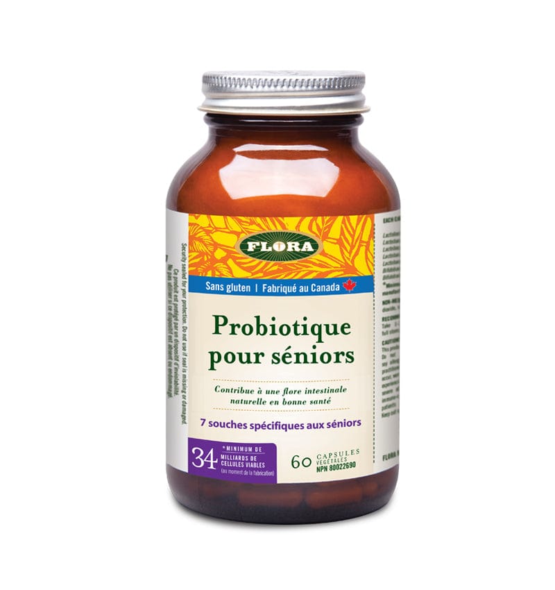 FLORA Suppléments Super probiotiques adultes plus (55 ans+) 60caps
