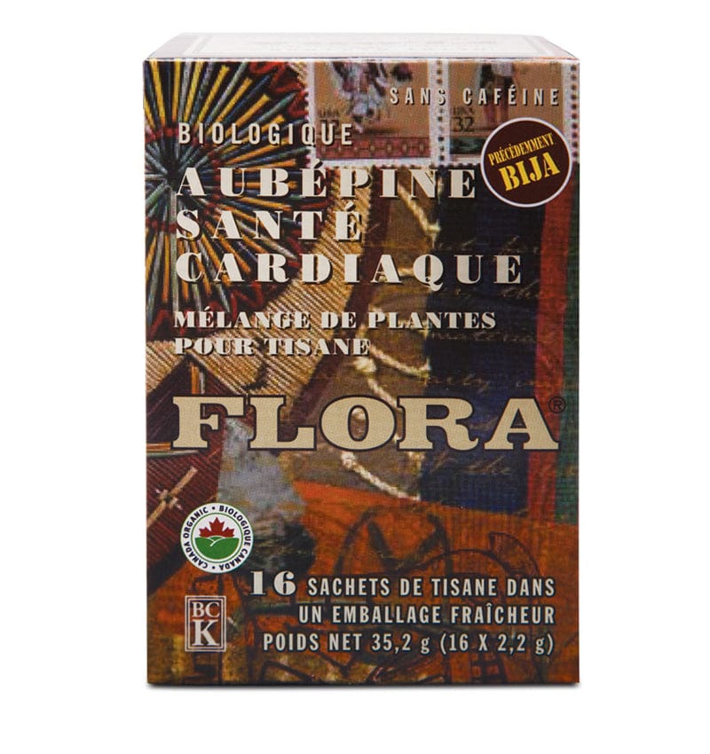 FLORA Suppléments Tisane aubépine bio (santé cardiaque) 16s