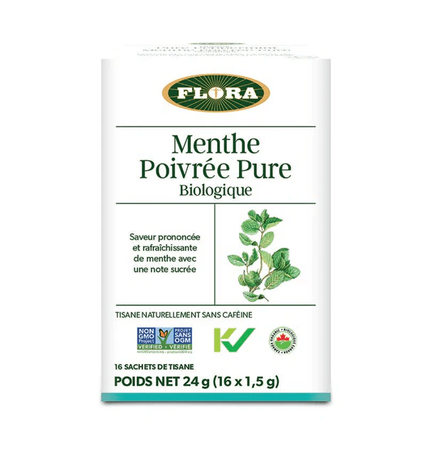 FLORA Suppléments Tisane menthe poivrée pure bio 16s