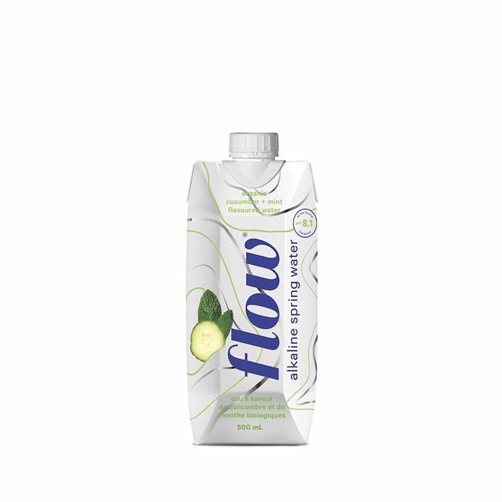 FLOW Épicerie Eau alcaline concombre et menthe bio 500ml