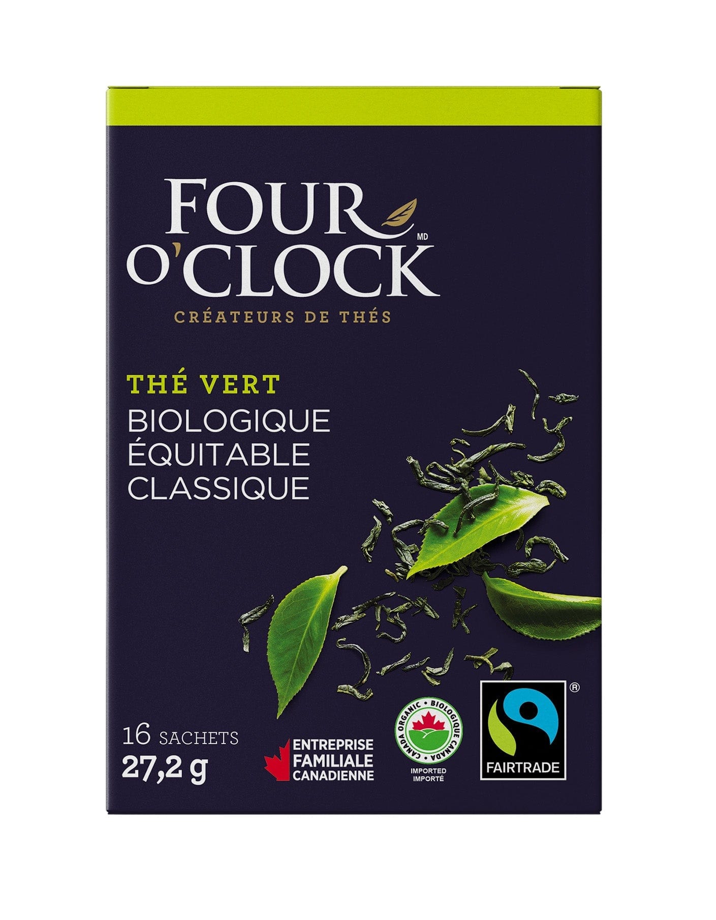 FOUR O'CLOCK Épicerie Thé vert bio 16s