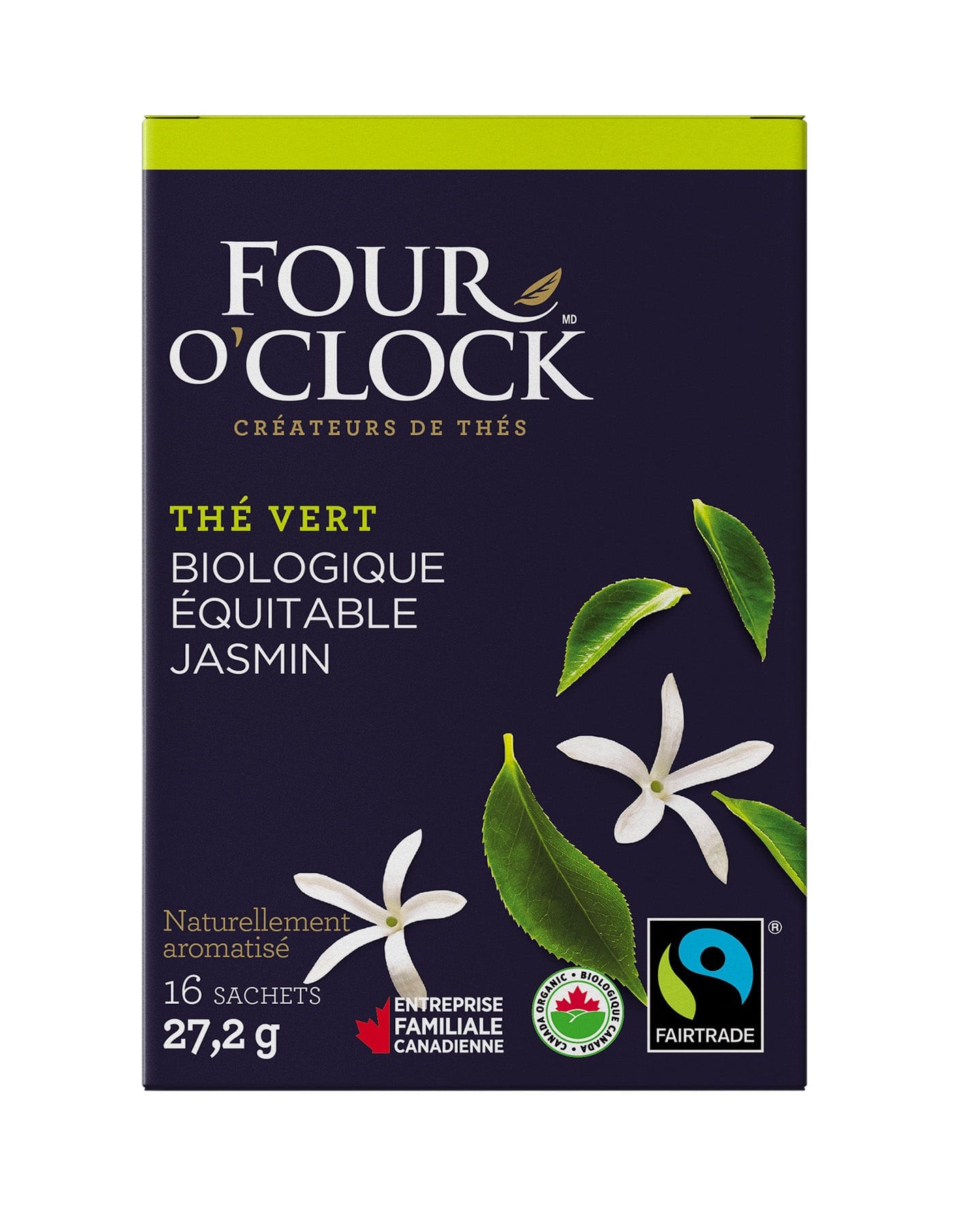FOUR O'CLOCK Épicerie Thé vert jasmin bio 16s