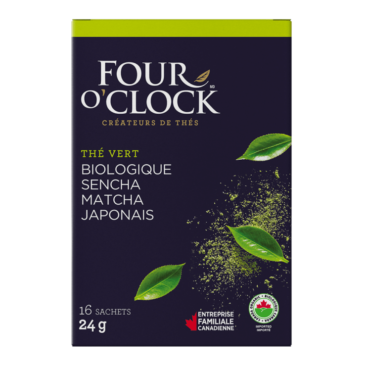 FOUR O'CLOCK Épicerie Thé vert sencha matcha bio 16s