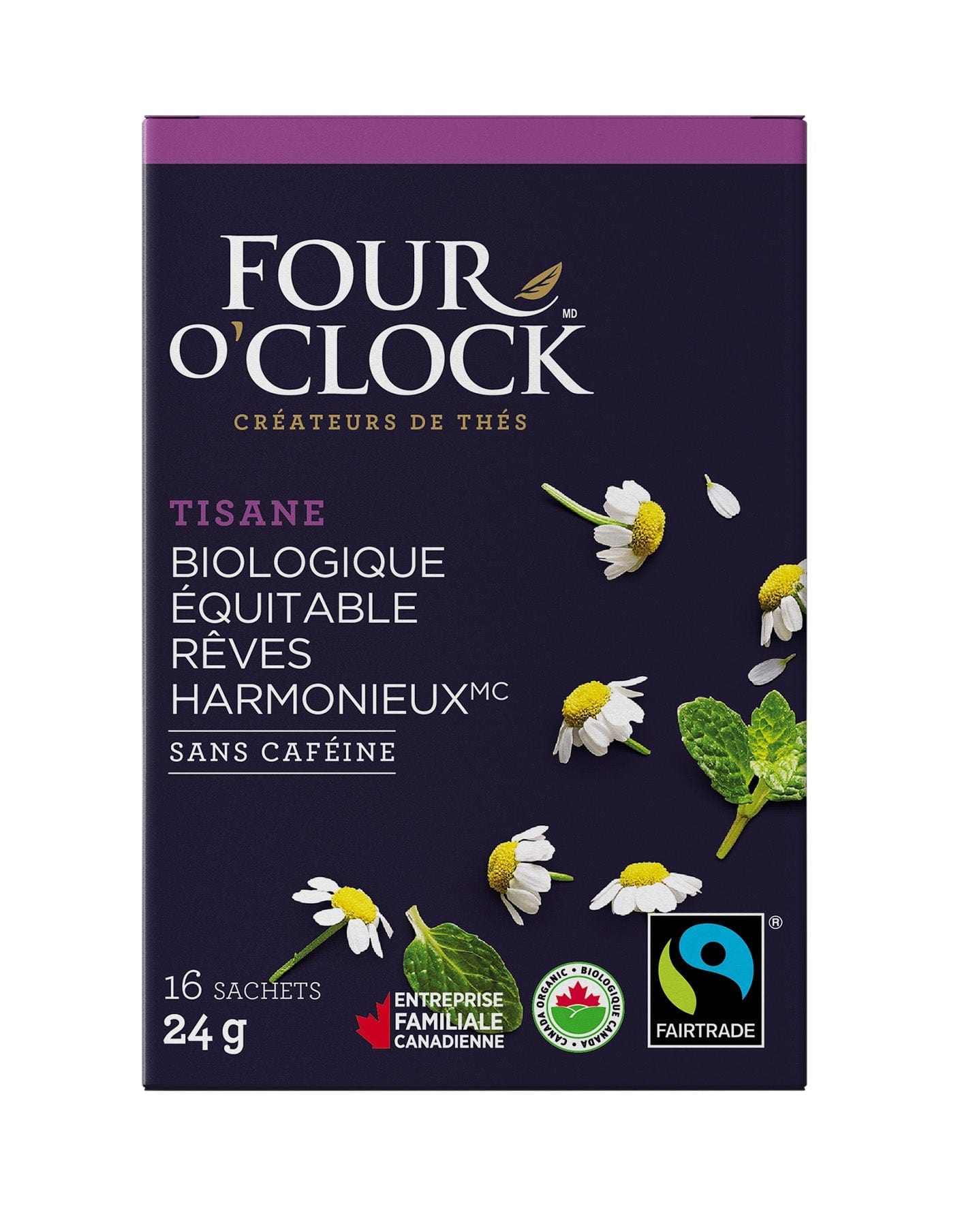 FOUR O'CLOCK Épicerie Tisane rêves harmonieux sans caféine bio 16' s