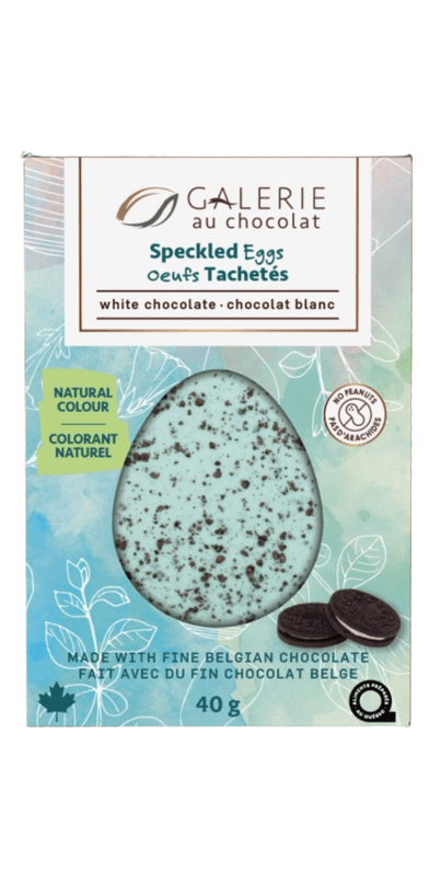 GALERIE AU CHOCOLAT Épicerie Chocolat au chocolat blanc en forme d'œuf tacheté 40g