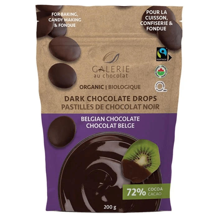 GALERIE AU CHOCOLAT Épicerie Pastilles de chocolat belge 72% cacao bio 200g