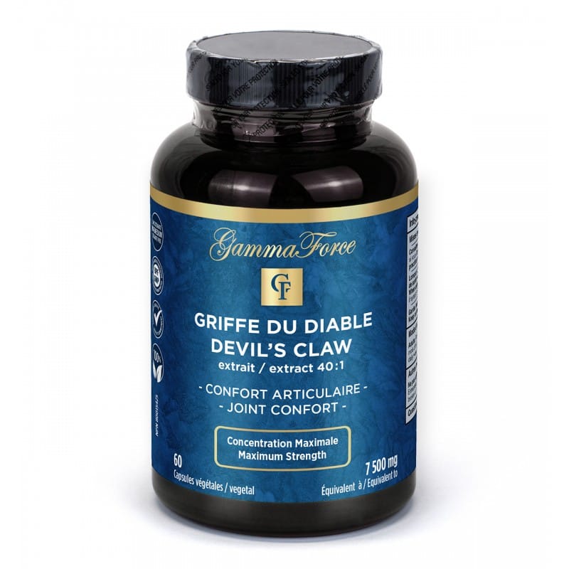 GAMMA FORCE Suppléments Extrait de griffe du diable 40:1 extra concentré 187,5mg 60vcaps